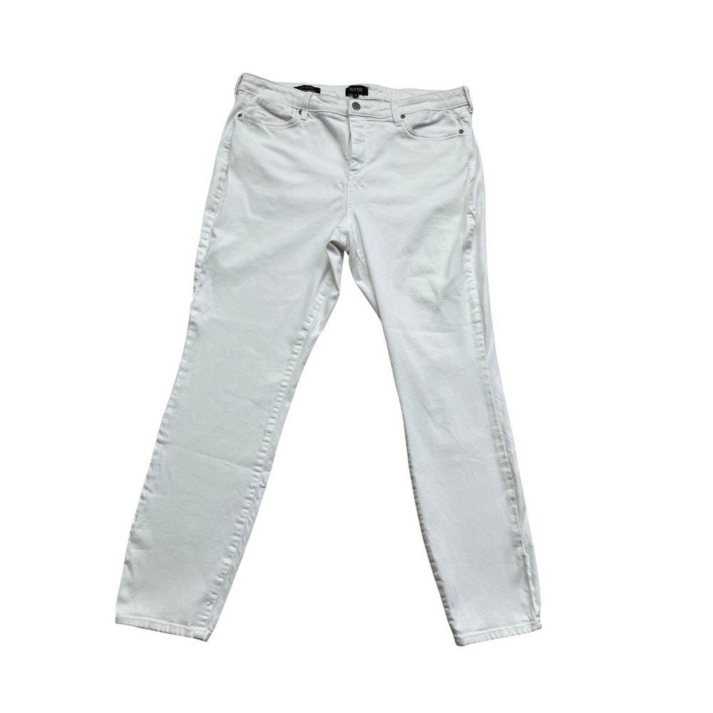 NYDJ Ami Skinny Jeans Womens 16 White Lift Tuck Technology Stretch Denim Pants